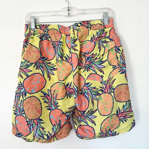Tipsy Elves Pina Colada Short Swim Trunk Bright Neon Board Shorts Vacation Sz S - Picture 8 of 11